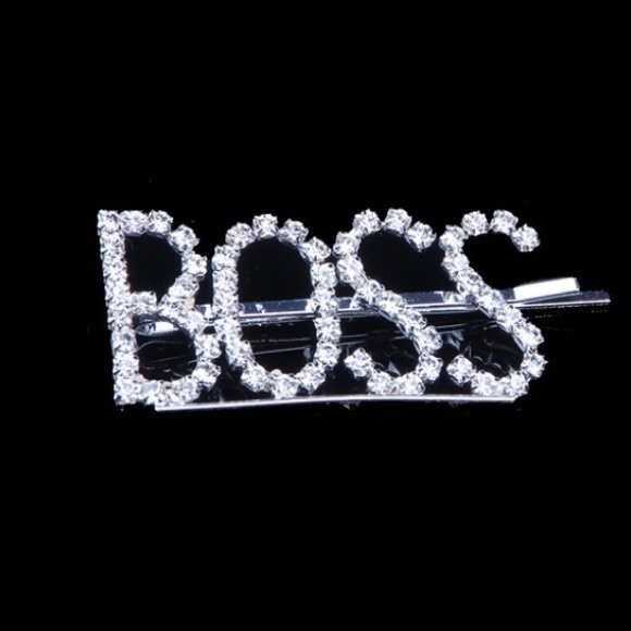 Accessories - BOSS Rhinestone hair barrette clip NWT